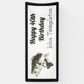 La bannière des hommes de pêche au bar de joyeux (Vertical)