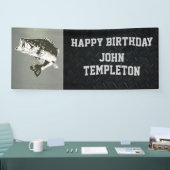 La bannière des hommes de pêche au bar de joyeux (Salon professionnel)