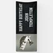 La bannière des hommes de pêche au bar de joyeux (Vertical)