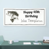 La bannière des hommes de pêche au bar de joyeux (Salon professionnel)