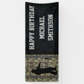 La bannière des hommes de pêche de Camo de joyeux (Vertical)