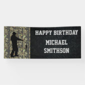 La bannière des hommes de pêche de Camo de joyeux (Horizontal)