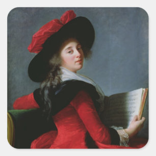 La Baronne de Crussol, 1785 Vierkante Sticker
