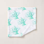 La barrière de corail en bleu (Gant de toilette)