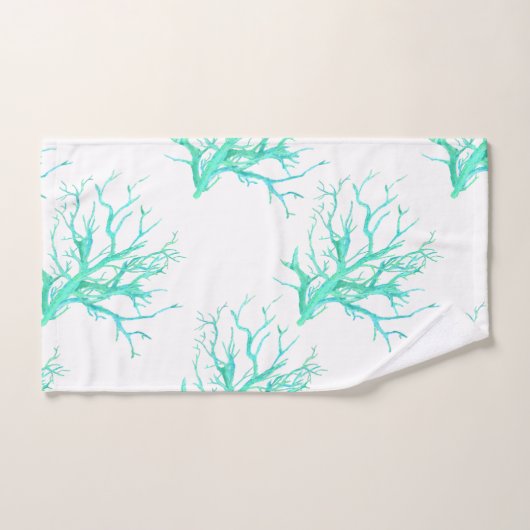 La barrière de corail en bleu (Serviette à main)