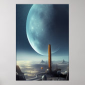 La base d'un monde alien | AI Art Poster (Devant)