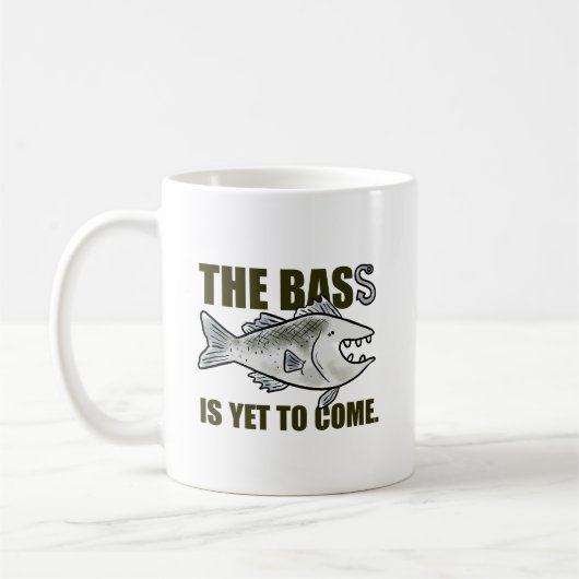 La Basse N'Est Pas Encore Venue Pêche Pun Mug (Gauche)