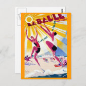 La Baule  French Travel Poster Briefkaart (Voorkant / Achterkant)