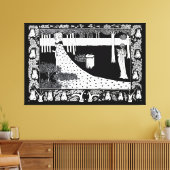 La Beale Isoud bij Joyous Gard Canvas Afdruk (Insitu (Woonkamer))
