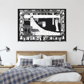 La Beale Isoud bij Joyous Gard Canvas Afdruk (Insitu (Slaapkamer))