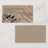 La beauté cloue le carte de visite (Devant / Derrière)