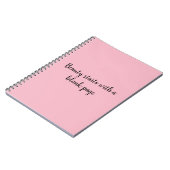 La beauté commence par un carnet de page vide (Côté gauche)