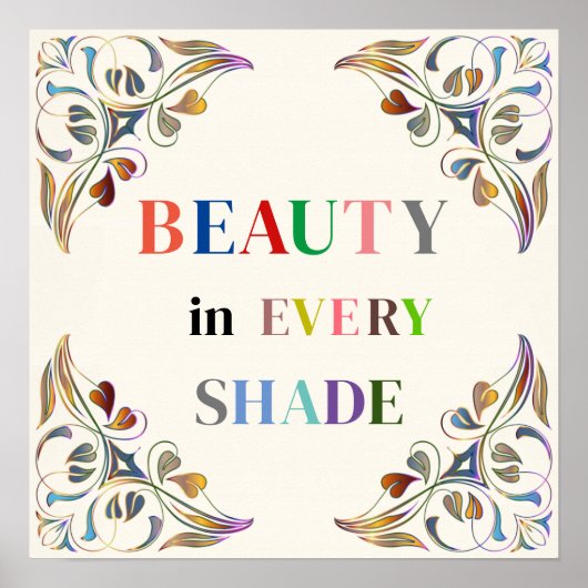 La Beauté Dans Toutes Les Ombres Affiche (Devant)