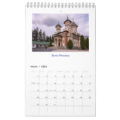 La beauté de la Roumanie, Calendrier d'une page (Mar 2026)