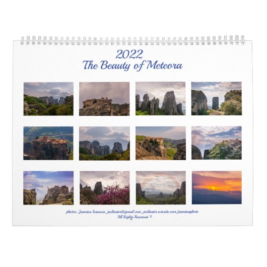 La beauté de Meteora - Grand Calendrier (Dos)