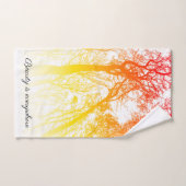 La beauté est partout le coucher du soleil oranger (Serviette à main)