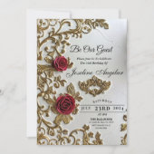 La beauté et la bête douce 16 Invitations (Devant)