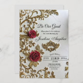 La beauté et la bête douce 16 Invitations (Devant / Derrière)