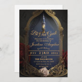 La beauté et la bête douce 16 Invitations (Devant / Derrière)