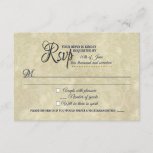 La beauté et la bête thème mariage carte RSVP