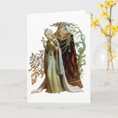 La beauté et la carte de voeux de la bête (Fleur jaune)