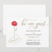 La beauté et la Faire-part de mariage de la bête (Devant / Derrière)