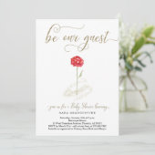 La beauté et le Baby shower de la bête Invitation (Debout devant)