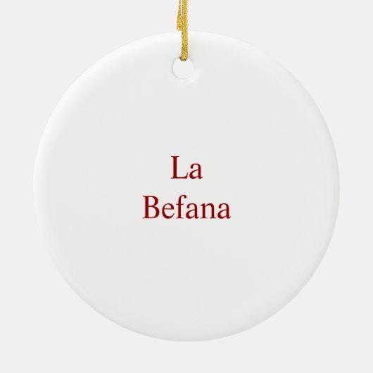 La Befana Keramisch Ornament (Achterkant)