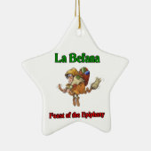 La Befana (kerstheks) Feast of the Epiphany. Keramisch Ornament (Rechts)
