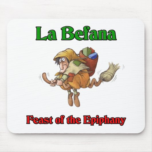 La Befana (kerstheks) Feast of the Epiphany. Muismat (Voorkant)