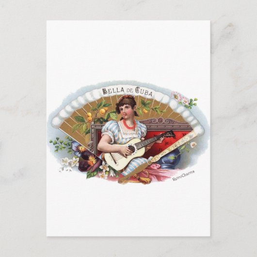 La Bella de Cuba  Cubano Briefkaart (Voorkant)