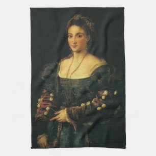 La Bella, Hertogin van Urbino door Titiaan Theedoek