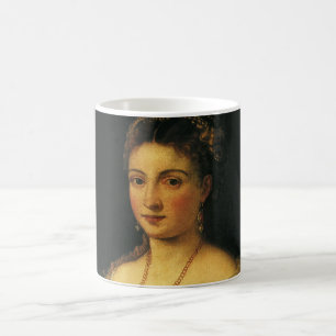 La Bella, Hertogin van Urbino door Titian Koffiemok