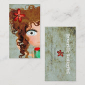 La belle dame des cheveux Carte de visite (Devant / Derrière)