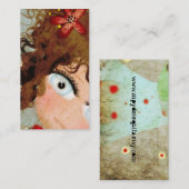 La belle dame des cheveux Carte de visite (Devant / Derrière)