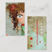 La belle dame des cheveux Carte de visite (Devant / Derrière)