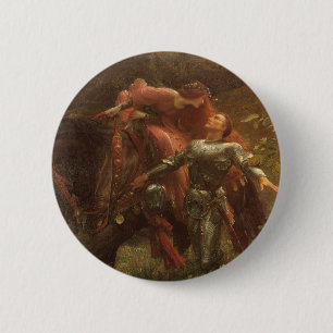 La Belle Dame sans Merci door Sir Frank Dicksee Ronde Button 5,7 Cm
