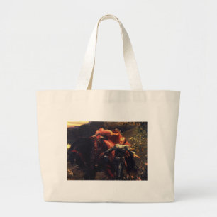 La Belle Dame Sans Merci (Sir Frank Dicksee) Grote Tote Bag