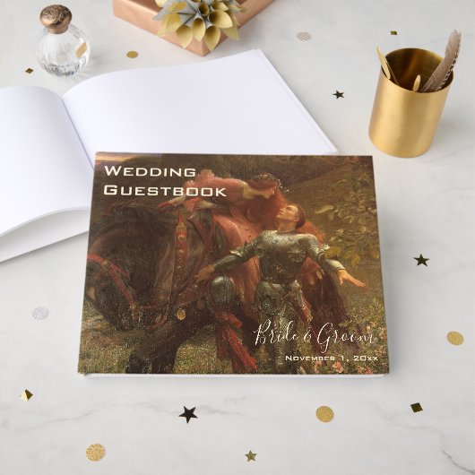 La Belle Dame sans Merci van Frank Dicksee Huwelij Gastenboek (Voorkant open)