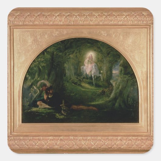 La Belle Dame Sans Merci Vierkante Sticker (Voorkant)