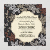 La belle dentelle fleurit invitation (Devant / Derrière)