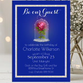 La Belle et la Bête Rose Magique sur Invitation Bl