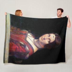 La Belle Ferronniere, Leonardo da Vinci Fleece Deken