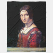 La Belle Ferronniere, Leonardo da Vinci Fleece Deken (Voorkant)