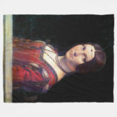 La Belle Ferronniere, Leonardo da Vinci Fleece Deken (Voorkant (Horizontaal))