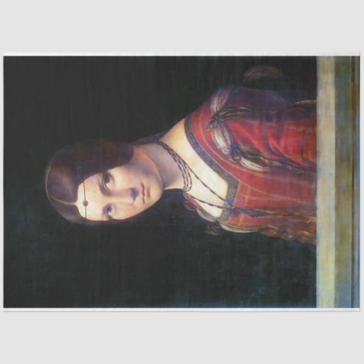 La Belle Ferronniere, Leonardo da Vinci Tissuepapier (Voorkant)