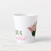 La belle vie du roi Protea Latte Mug (Devant)