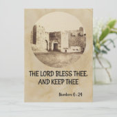 La Bénédiction sacerdotale sur une carte de Jérusa (Debout devant)