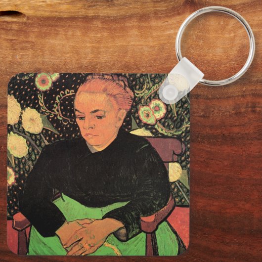 La Berceuse (Augustine Roulin) door Vincent van Go Sleutelhanger (Achterkant)