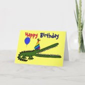 La BG carte de crocodile de joyeux anniversaire (Devant)